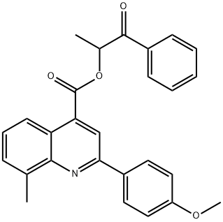1-methyl-2-oxo-2-phenylethyl 2-(4-methoxyphenyl)-8-methyl-4-quinolinecarboxylate Structure