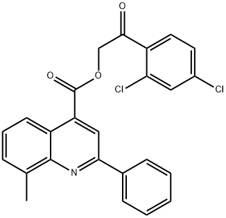 2-(2,4-dichlorophenyl)-2-oxoethyl 8-methyl-2-phenyl-4-quinolinecarboxylate Struktur