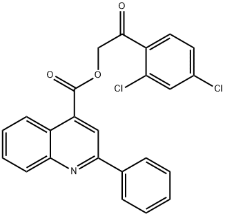 2-(2,4-dichlorophenyl)-2-oxoethyl 2-phenyl-4-quinolinecarboxylate Structure