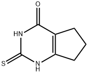 2-スルファニル-6,7-ジヒドロ-5H-シクロペンタ-[D]ピリミジン-4-オール 化学構造式