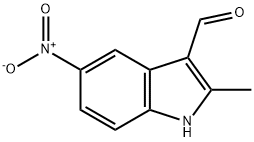 3-ホルミル-2-メチル-5-ニトロインドール 化学構造式