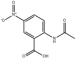 2-アセチルアミノ-5-ニトロ安息香酸 化学構造式