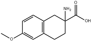 2-アミノ-6-メトキシ-1,2,3,4-テトラヒドロナフタレン-2-カルボン酸 化学構造式