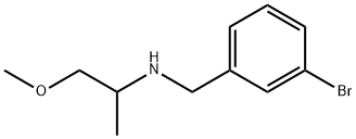 (3-ブロモベンジル)(2-メトキシ-1-メチルエチル)アミン 化学構造式