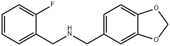 BENZO[1,3]DIOXOL-5-YLMETHYL-(2-FLUORO-BENZYL)-AMINE Structure