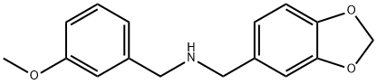 1-(1,3-BENZODIOXOL-5-YL)-N-(3-METHOXYBENZYL)METHANAMINE Structure