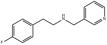 2-(4-フルオロフェニル)-N-(ピリジン-3-イルメチル)エタンアミン 化学構造式