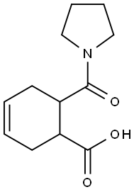 6-(PYRROLIDINE-1-CARBONYL)-CYCLOHEX-3-ENECARBOXYLIC ACID 化学構造式