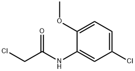 2-クロロ-N-(5-クロロ-2-メトキシフェニル)アセトアミド 化学構造式