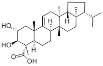 (4S)-2α,3β-ジヒドロキシ-D:C-フリード-B':A'-ネオガンマセラ-9(11)-エン-23-酸 化学構造式