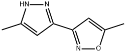 Isoxazole, 5-methyl-3-(5-methyl-1H-pyrazol-3-yl)- (9CI) Structure