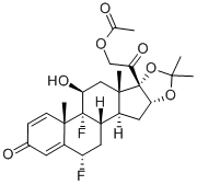 醋酸氟轻松,356-12-7,结构式