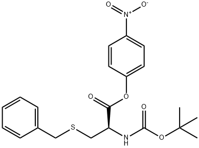 N-[(1,1-ジメチルエトキシ)カルボニル]-S-(フェニルメチル)-L-システイン4-ニトロフェニル 化学構造式