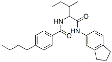 Benzamide, 4-butyl-N-[1-[[(2,3-dihydro-1H-inden-5-yl)amino]carbonyl]-2-methylbutyl]- (9CI) Structure