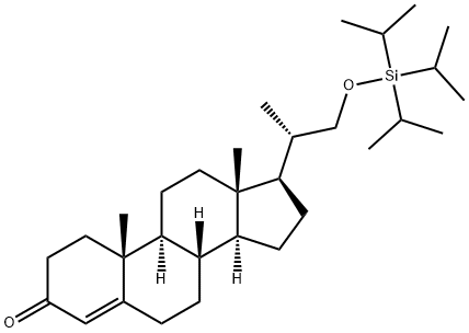 (20S)-21-[[Tris(isopropyll)silyl]oxy]-20-methyl-pregn-4-en-3-one, 356063-47-3, 结构式