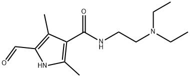 N-(2-(Diethylamino)ethyl)-5-formyl-2,4-dimethyl-1H-pyrrole-3-carboxamide Struktur