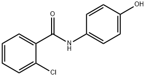 2-クロロ-N-(4-ヒドロキシフェニル)ベンズアミド 化学構造式