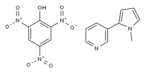 3-(1-methyl-1H-pyrrol-2-yl)pyridine, compound with picric acid (1:2) Struktur