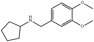 N-(3,4-ジメトキシベンジル)シクロペンタンアミン 化学構造式
