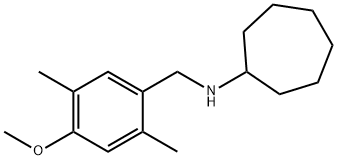 N-(4-methoxy-2,5-dimethylbenzyl)cycloheptanamine Structure