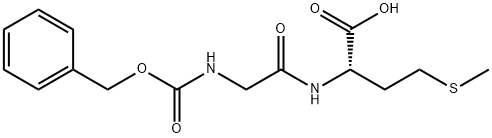 N-[N-[(フェニルメトキシ)カルボニル]グリシル]-L-メチオニン 化学構造式