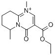 3-エトキシカルボニル-6,7,8,9-テトラヒドロ-1,6-ジメチル-4-オキソ-4H-ピリド[1,2-a]ピリミジン-1-イウム 化学構造式