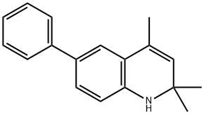 1,2-ジヒドロ-2,2,4-トリメチル-6-フェニルキノリン 化学構造式