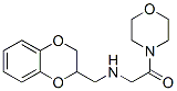 4-[N-(1,4-ベンゾジオキサン-2-イルメチル)グリシル]モルホリン 化学構造式