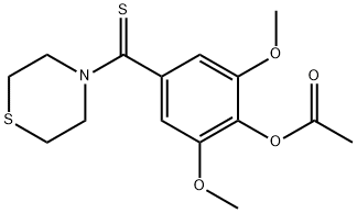 4-[[4-(Acetyloxy)-3,5-dimethoxyphenyl]carbonothioyl]thiomorpholine|