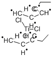 ビス(エチルシクロペンタジエニル)チタン(IV)ジクロリド 化学構造式