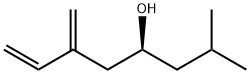 (4S)-2-メチル-6-メチレン-7-オクテン-4-オール 化学構造式