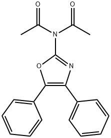 N-Acetyl-N-(4,5-diphenyl-2-oxazolyl)acetamide Structure