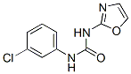 1-(m-クロロフェニル)-3-(2-オキサゾリル)尿素 化学構造式