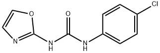 1-(p-クロロフェニル)-3-(2-オキサゾリル)尿素 化学構造式