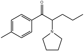 4'-メチル-α-(ピロリジン-1-イル)バレロフェノン 化学構造式
