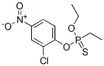 エチルホスホノチオ酸O-(2-クロロ-4-ニトロフェニル)O-エチル 化学構造式