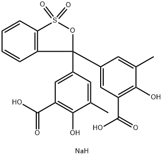 Trinatrium-hydrogen-3,3'-(3H-2,1-benzoxathiol-3-yliden)bis[6-oxido-5-methylbenzoat-S,S-dioxid