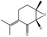 [1S,6S,(+)]-6-メチル-3-(1-メチルエチリデン)-7-オキサビシクロ[4.1.0]ヘプタン-2-オン 化学構造式