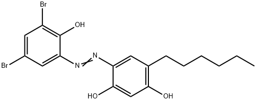 4-[(3,5-Dibromo-2-hydroxyphenyl)azo]-6-hexylresorcinol Structure