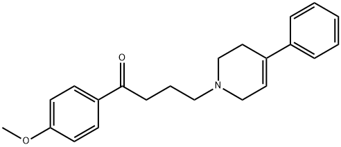 4-(3,6-ジヒドロ-4-フェニルピリジン-1(2H)-イル)-1-(4-メトキシフェニル)-1-ブタノン 化学構造式