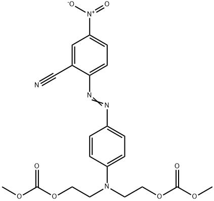 5-[4-[(2-シアノ-4-ニトロフェニル)アゾ]フェニル]-2,8-ジオキサ-5-アザノナン二酸ジメチル 化学構造式