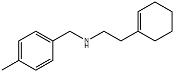 (2-シクロヘキス-1-エン-1-イルエチル)(4-メチルベンジル)アミン 化学構造式