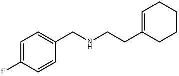 (2-シクロヘキス-1-エン-1-イルエチル)(4-フルオロベンジル)アミン 化学構造式