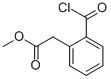 Benzeneacetic acid, 2-(chlorocarbonyl)-, methyl ester (9CI) Struktur