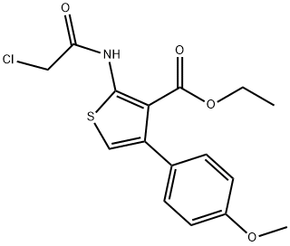 2-(2-CHLORO-ACETYLAMINO)-4-(4-METHOXY-PHENYL)-THIOPHENE-3-CARBOXYLIC ACID ETHYL ESTER, 356568-71-3, 结构式