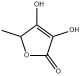 3,4-ジヒドロキシ-5-メチルフラン-2(5H)-オン 化学構造式