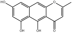 5,6,8-トリヒドロキシ-2-メチル-4H-ナフト[2,3-b]ピラン-4-オン 化学構造式