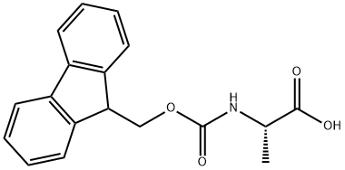 N-芴甲氧羰基-L-丙氨酸,35661-39-3,结构式