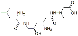 1-Methyl-2-[(3R,5R)-3-amino-5-hydroxy-6-(L-leucylamino)hexanoyl]hydrazinoacetic acid Structure