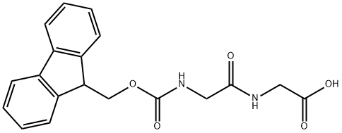 N-[(9H-フルオレン-9-イルメトキシ)カルボニル]グリシルグリシン 化学構造式